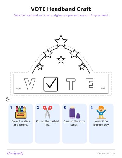 VOTE Headband Craft