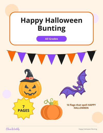 Happy Halloween Bunting Letters