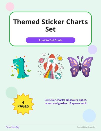 Themed Sticker Charts Set