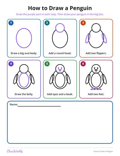 How to Draw a Penguin (Pre-K-2)