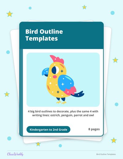 Bird Outline Templates (K-2)