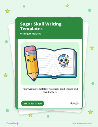 Sugar Skull Writing Templates (Grades 1-5)