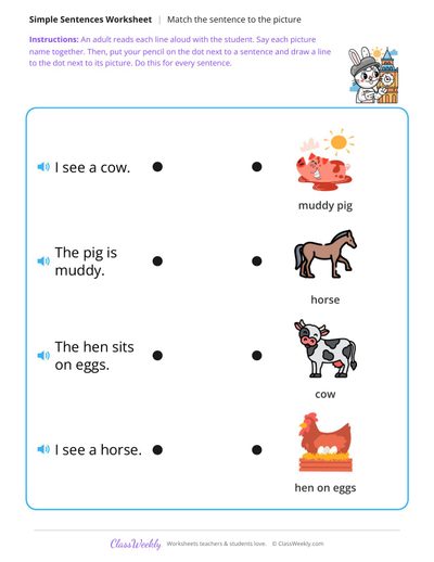 Match the sentence to the picture