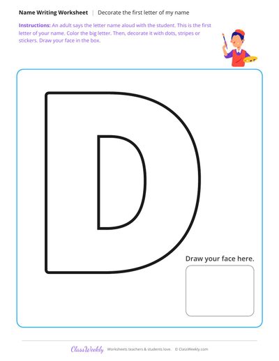 Decorate the first letter of my name