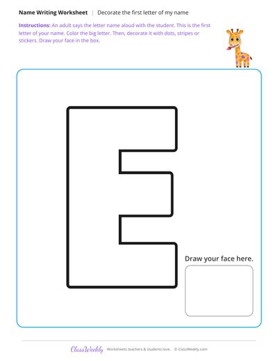 Decorate the first letter of my name