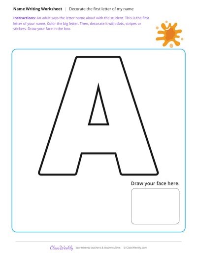 Decorate the first letter of my name