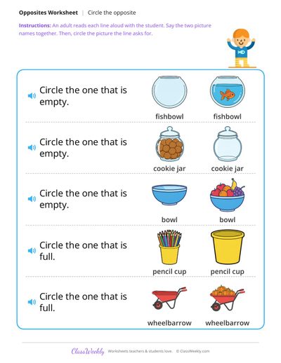 Circle the opposite