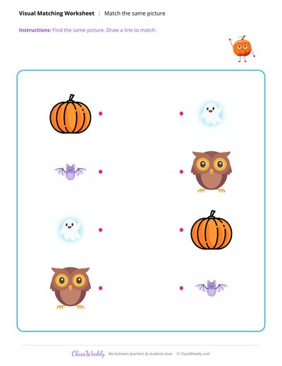 Match the Same Picture - Halloween