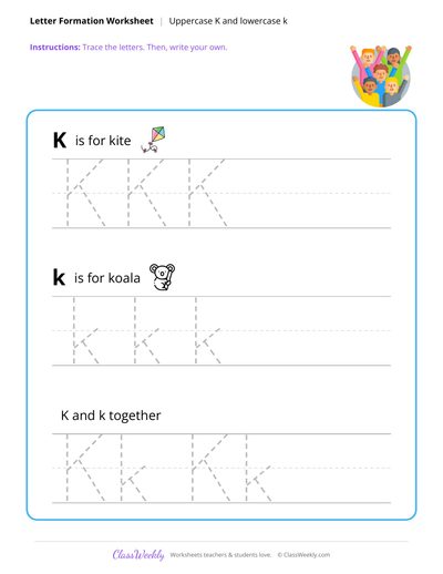 Uppercase K and Lowercase k - Diversity & World Cultures