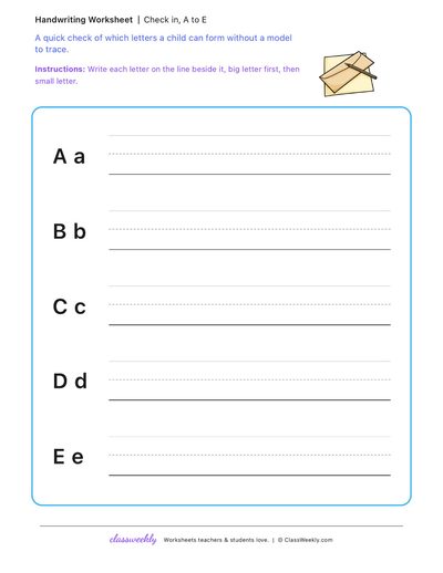 Letter writing check-in
