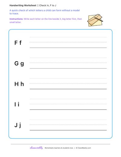 Letter writing check-in