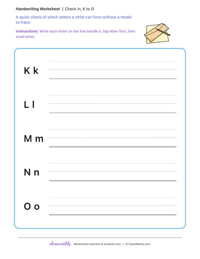 Letter writing check-in