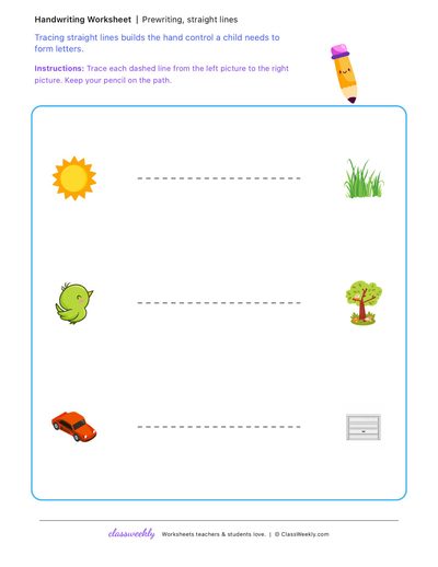 Prewriting strokes