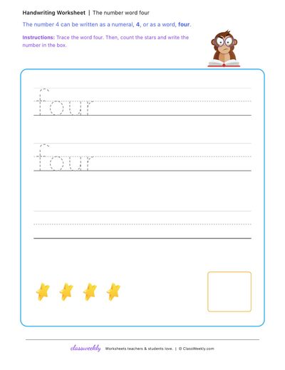 Trace number words