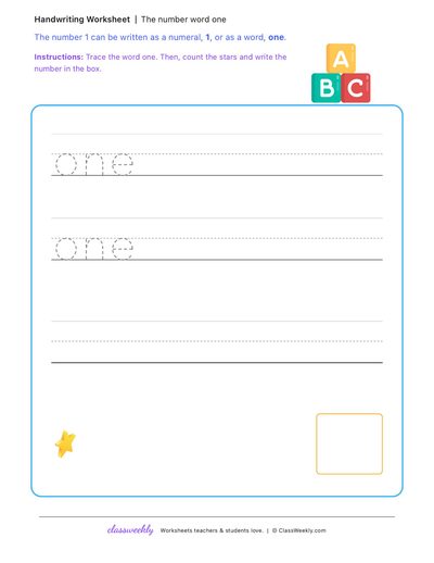 Trace number words