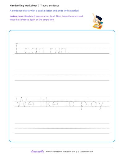 Trace a sentence