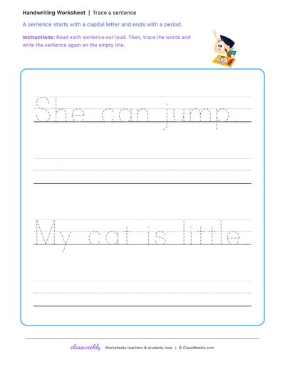 Trace a sentence