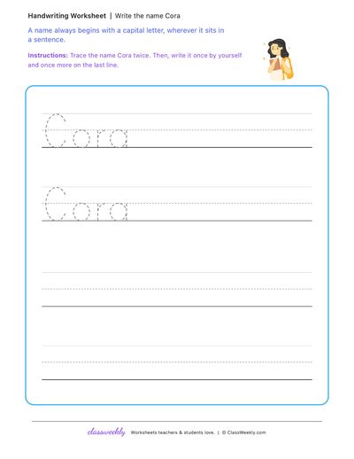 Write a name