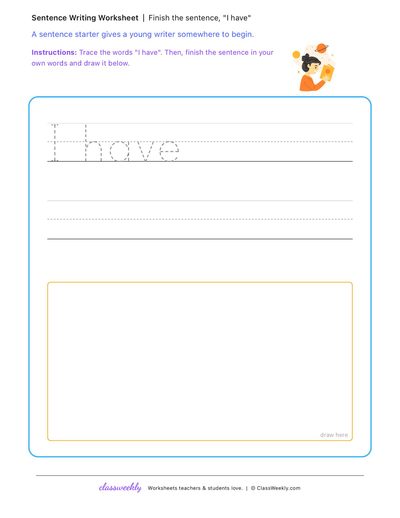 Sentence starters