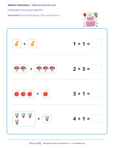Add and write the sum
