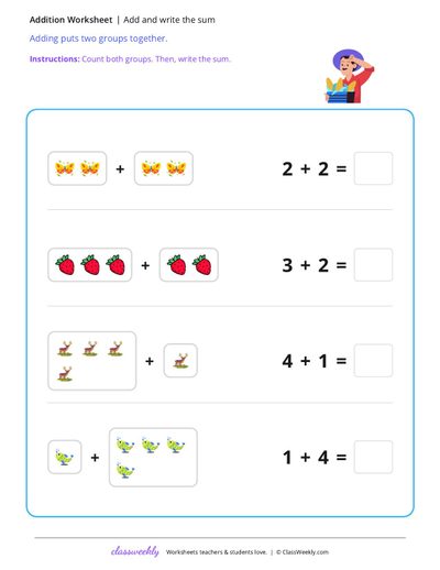 Add and write the sum