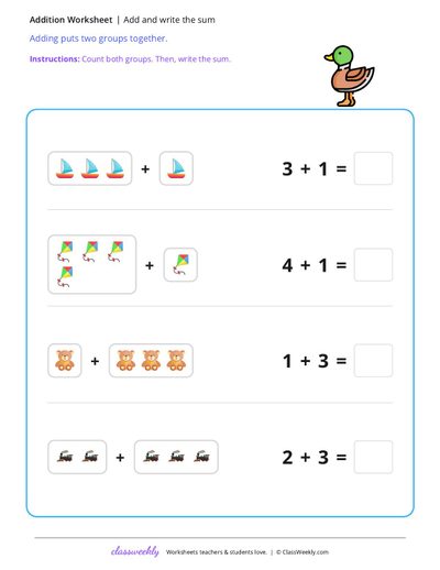 Add and write the sum