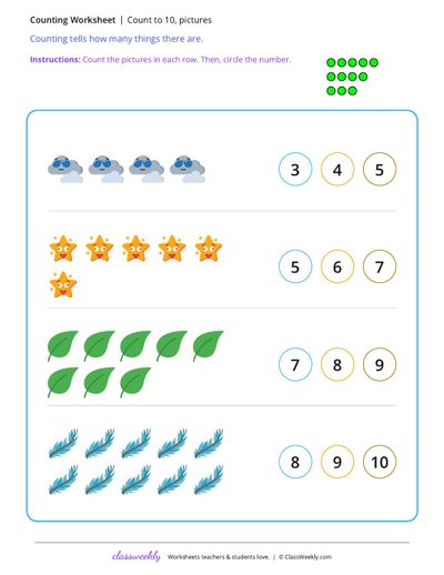 Count to 10, pictures