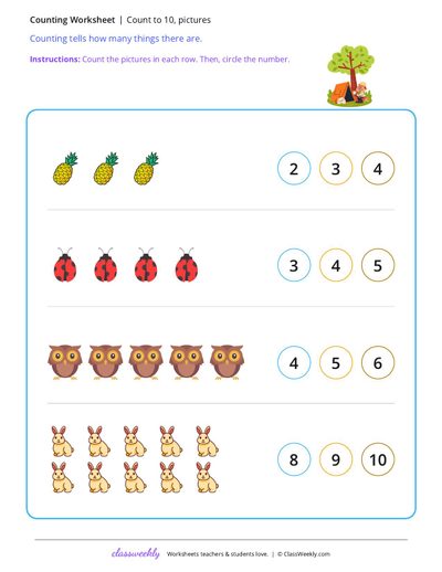 Count to 10, pictures