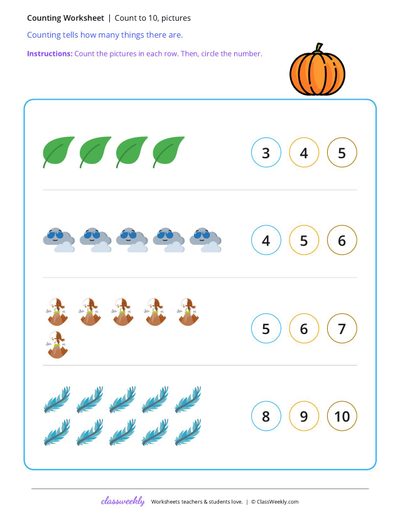 Count to 10, pictures