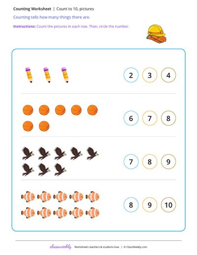 Count to 10, pictures