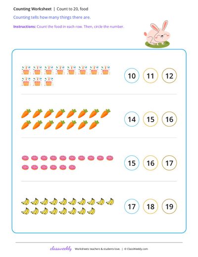 Count to 20, food