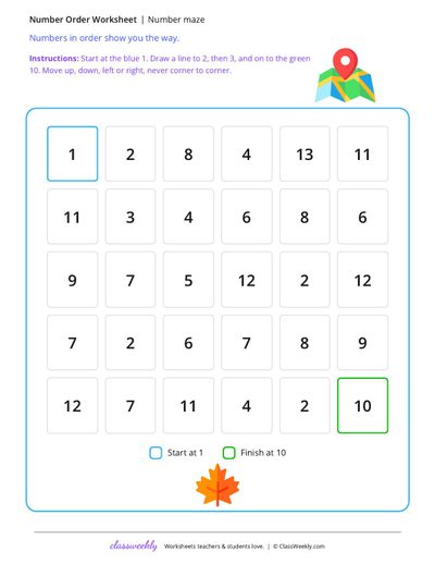 Number maze