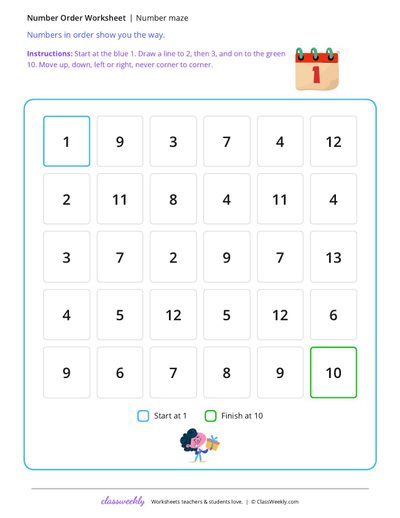 Number maze
