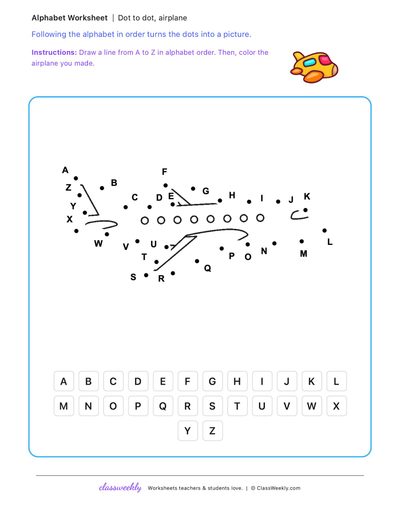 Alphabet dot to dot