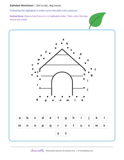 Alphabet dot to dot