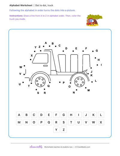 Alphabet dot to dot