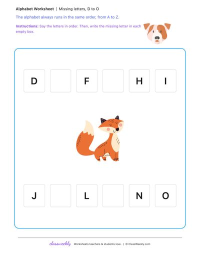 Missing letters