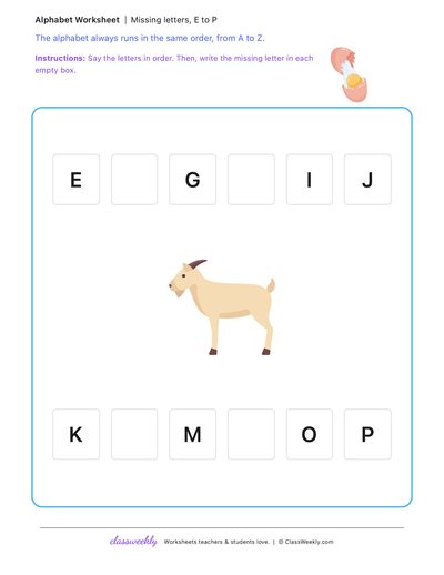 Missing letters