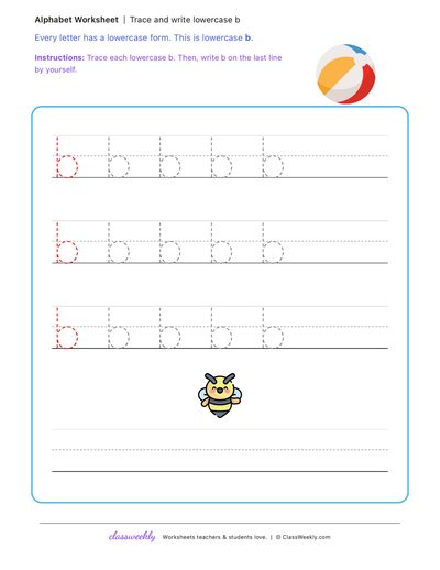 Trace and write lowercase letters