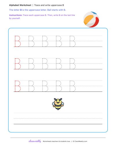 Trace and write uppercase letters