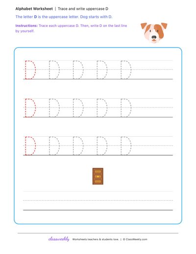 Trace and write uppercase letters