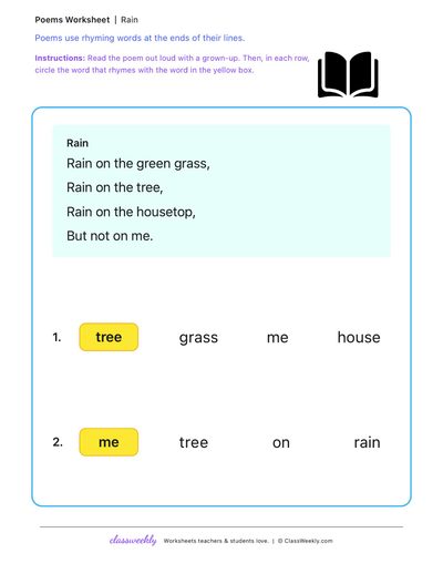 Rhyming poems