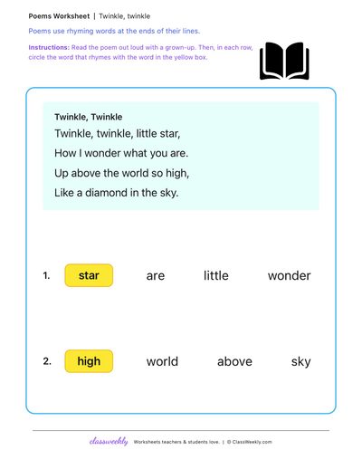 Rhyming poems