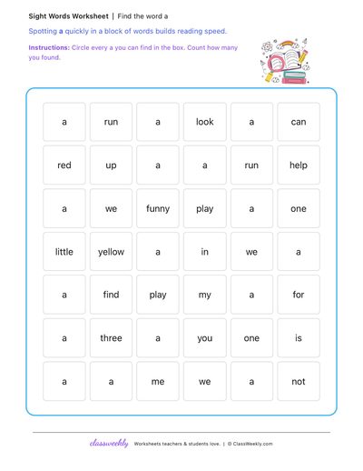 Find the sight word