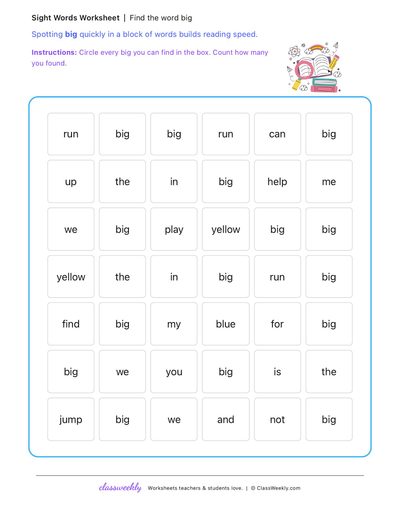 Find the sight word