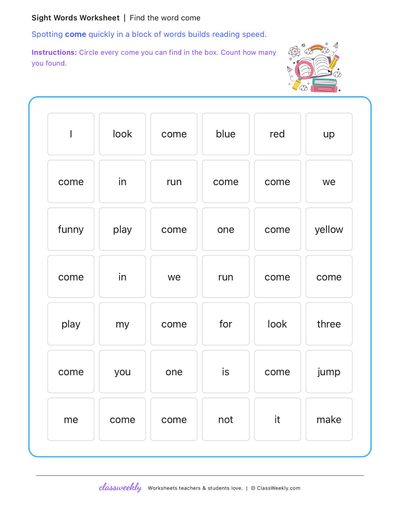 Find the sight word