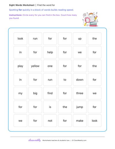 Find the sight word