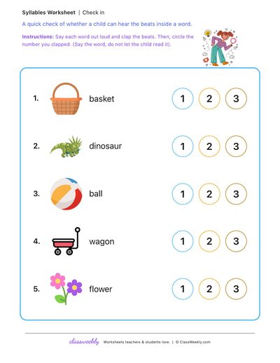 Syllable check-in