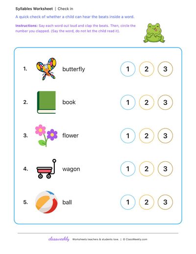 Syllable check-in