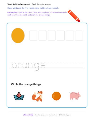 Spell color words
